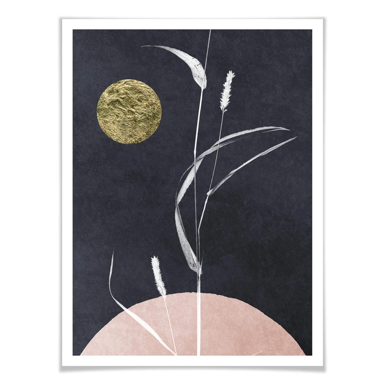 Poster Kubistika - Fullmåne 