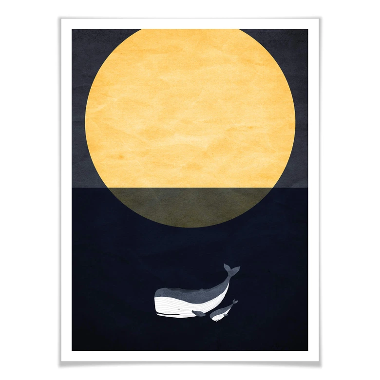 Poster Kubistika - Full Moon 