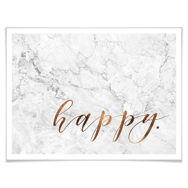 Poster Kupferoptik - Happy 