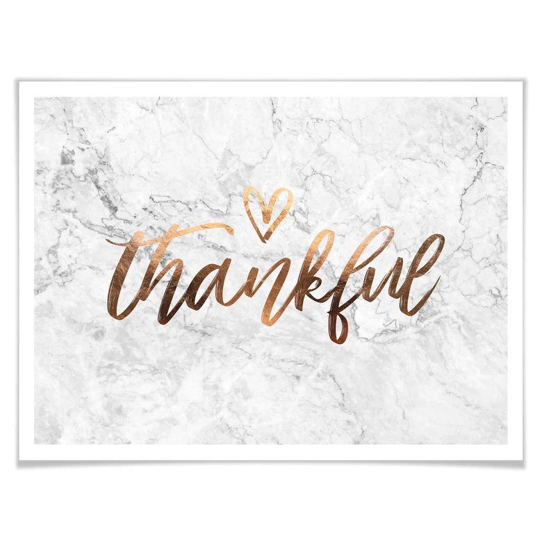 Poster Kupferoptik - Thankful 