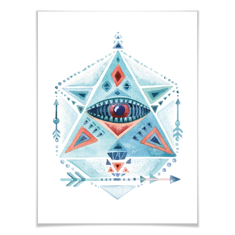 Poster Kvilis - Blaues Prisma 