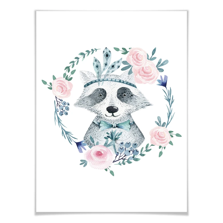 Poster Kvilis - Waschbär 01 