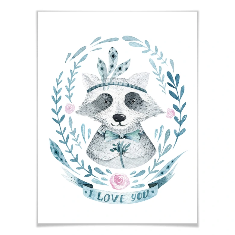 Poster Kvilis - Raccoon 02 