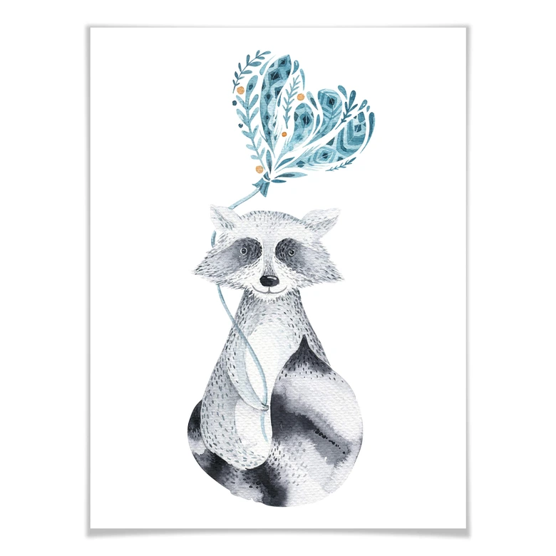 Poster Kvilis - Waschbär 03 