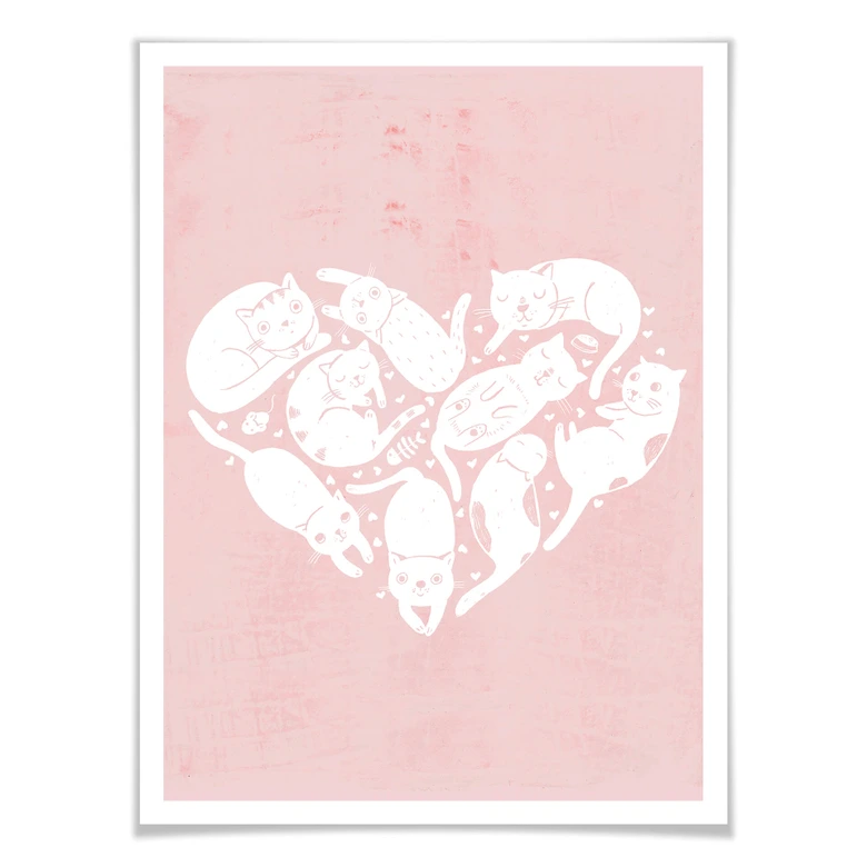 Poster Loske - Cat Heart 