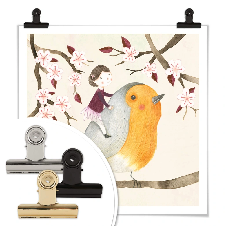 Poster Loske - Le merle 