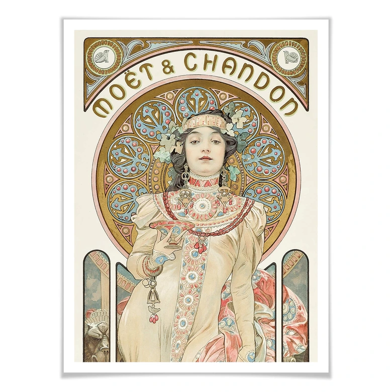 Poster Mucha - Moët and Chandon: Dry Imperial - Panorama 