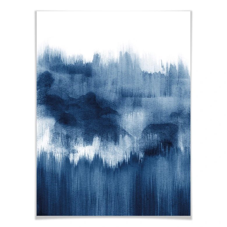 Poster Nouveauprints - Watercolour Brush Strokes (blau) 