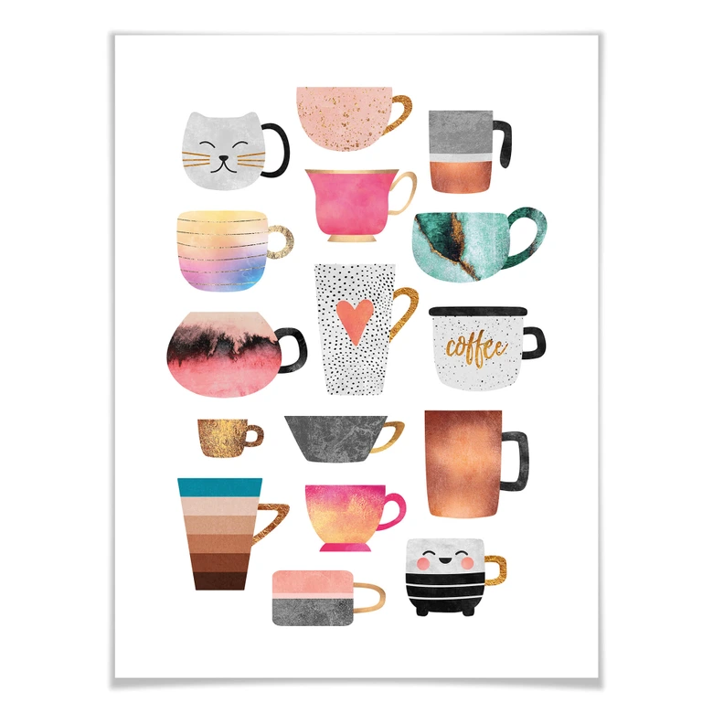Poster Fredriksson - Kaffeetassen: Buntes Allerlei 