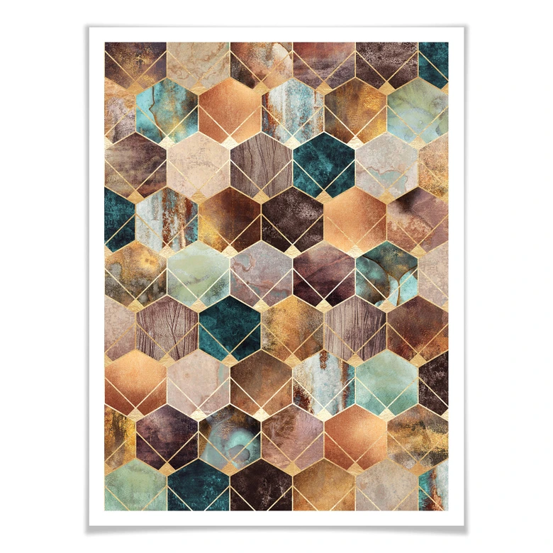 Poster Fredriksson - Hexagone: Gold und Kupfer 