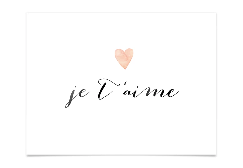 Poster Confetti & Cream - Je t'aime 