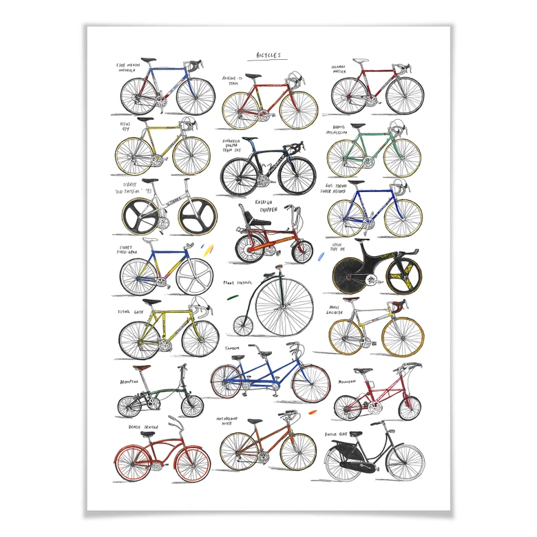 Poster Sparshott - Vélos 