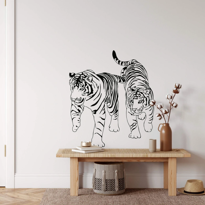 Muursticker Tijgers 