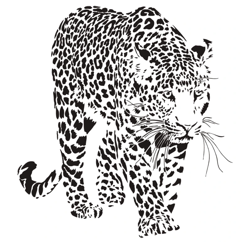 Wandtattoo Leopard 