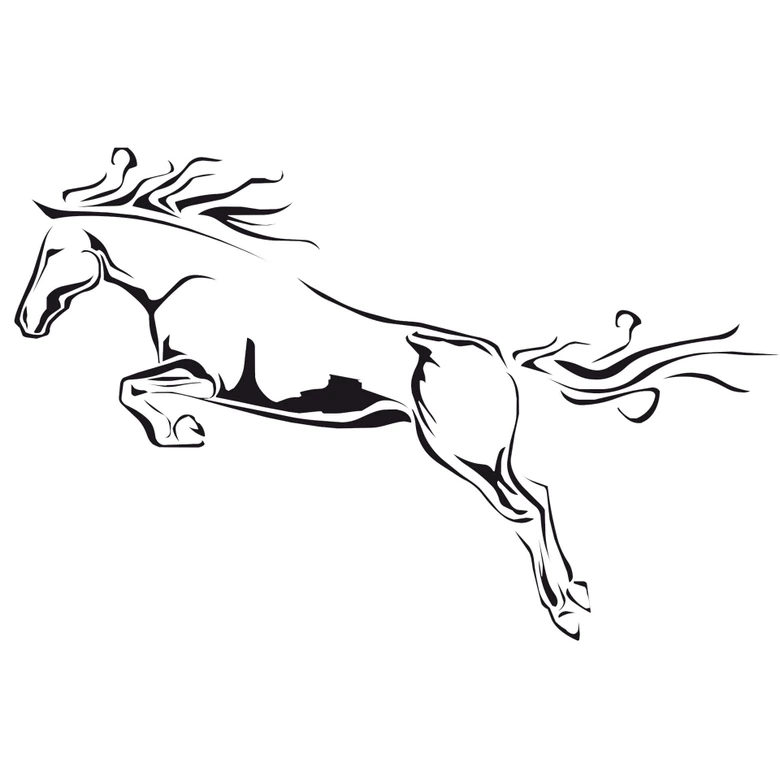 Muursticker Springpaard 