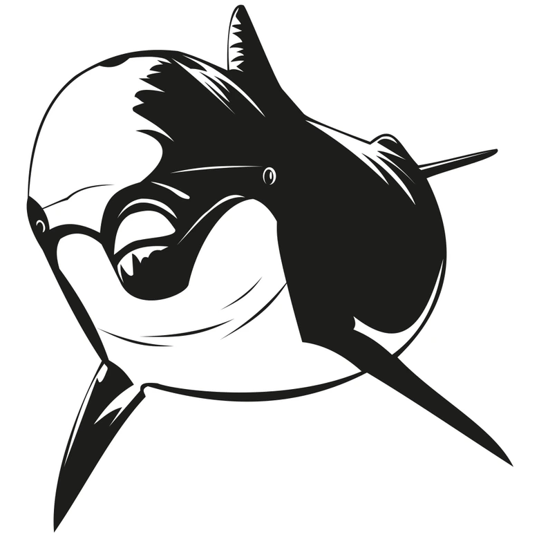 Sticker mural - Dauphin 2 