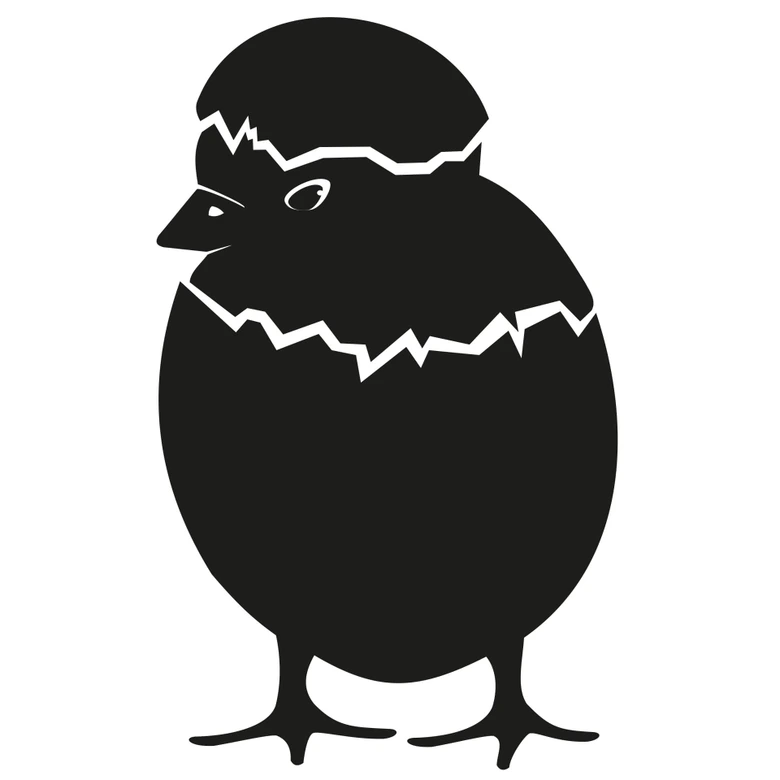 Wandtattoo Küken im Ei 