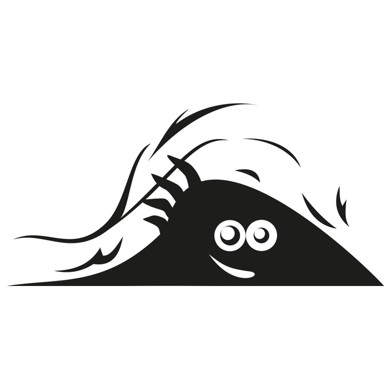 Muursticker Nieuwsgierig Monster 