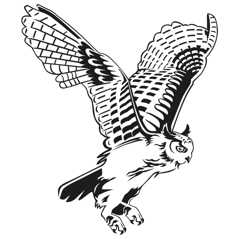 Wandtattoo Uhu im Flug 