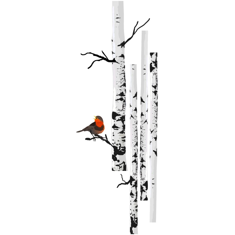 Muursticker Roodborstje Lievelingsplek 