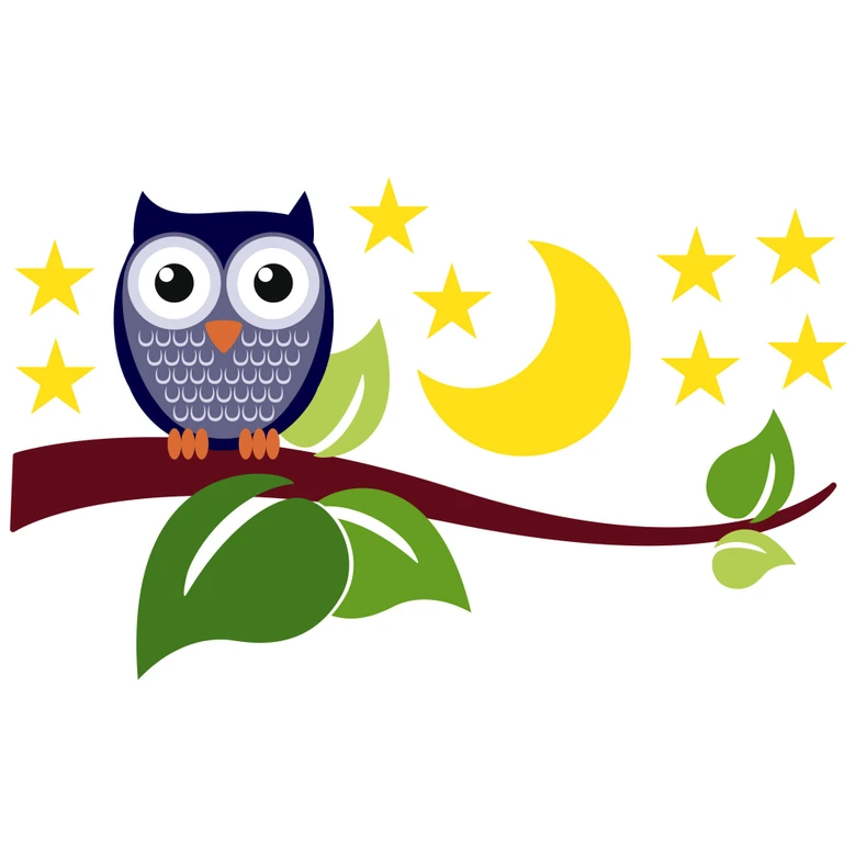 Wandtattoo Nachteule 