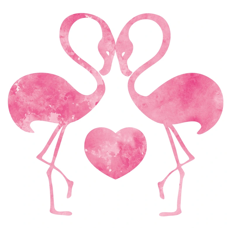 Water colour Flamingos 