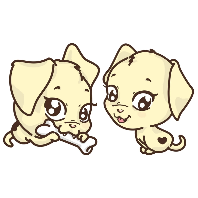 Wandtattoo Cute Puppy 