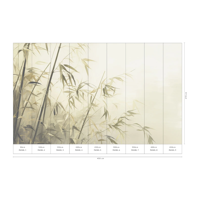 Blättermotivtapete Big Pictures beige 4,50 x 2,70 m 
