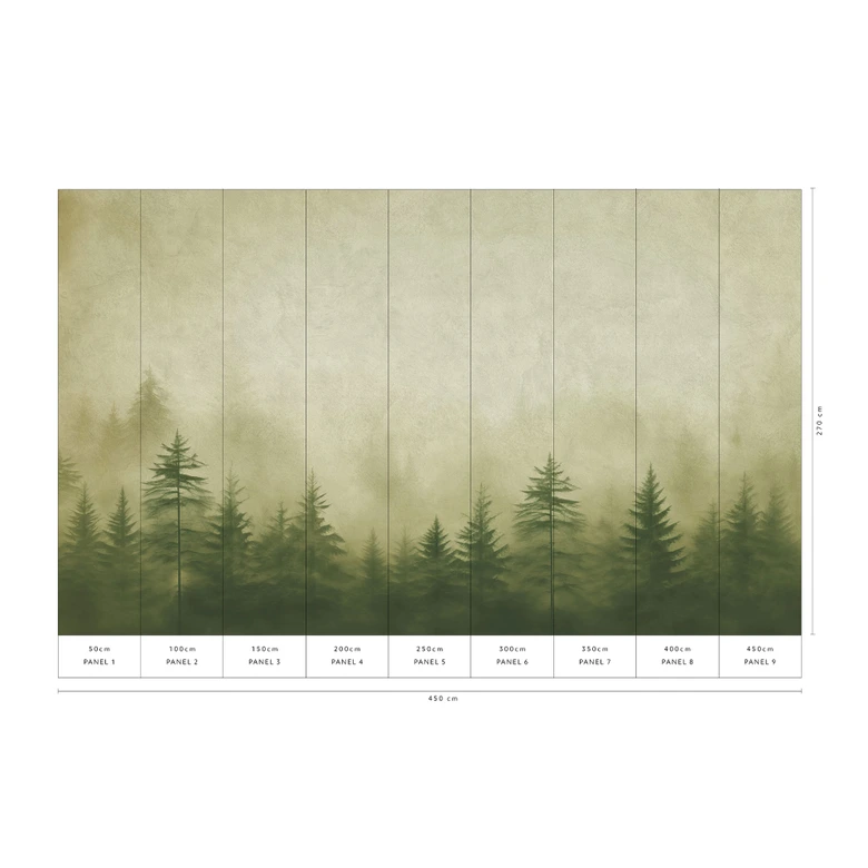 Tapeta krajobrazowa Big Pictures zielona 4,50 x 2,70 m 