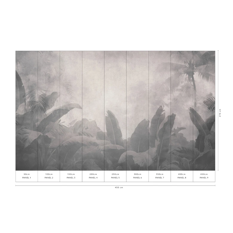 Papel pintado paisaje Big Pictures gris 4,50 x 2,70 m 