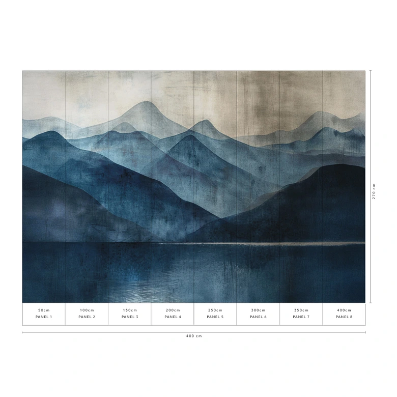 Guido Maria Kretschmer Fototapete Indigo Silence- Art Edition 2  blau 