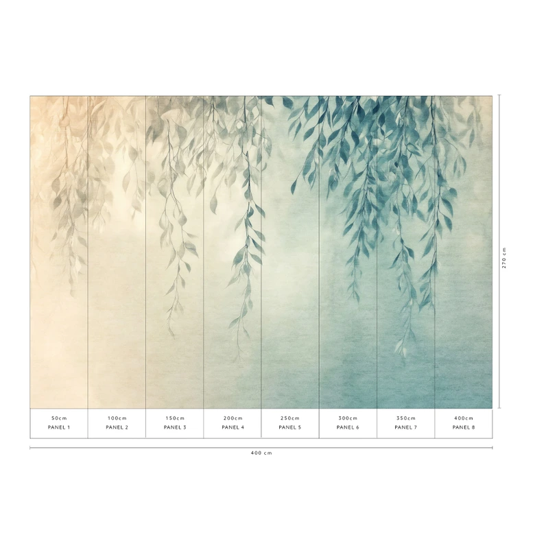 Guido Maria Kretschmer Fototapete Silent Weaves- Art Edition 2  türkis 
