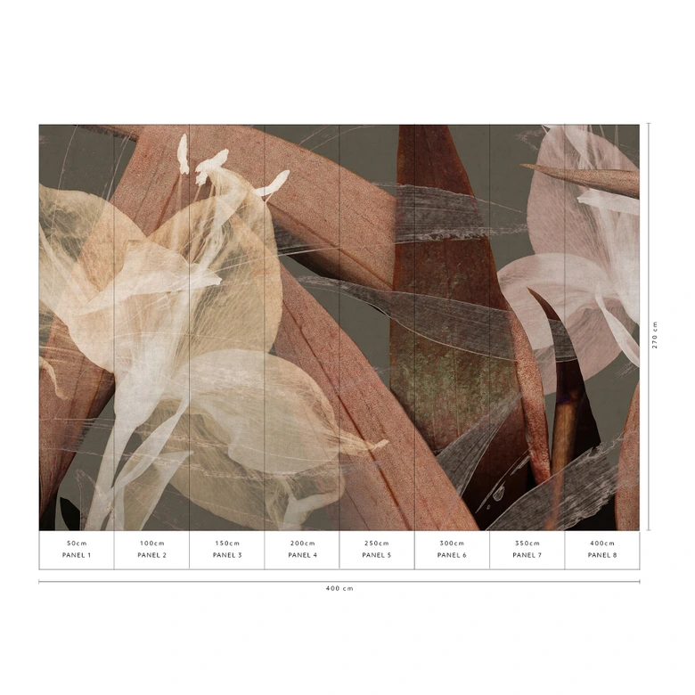 Guido Maria Kretschmer Fototapete Fading Flower- Art Edition 2  braun 