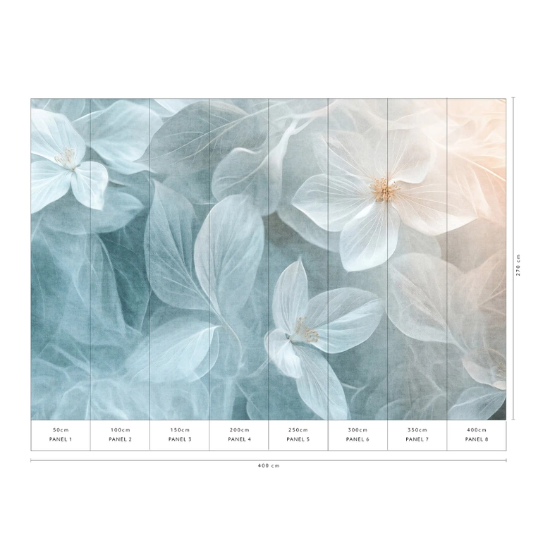 Guido Maria Kretschmer Fototapete Dreaming Garden- Art Edition 2  hellblau 