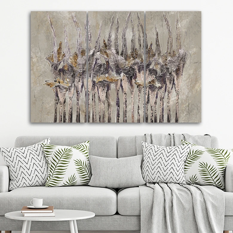 Leinwandbild 3 teilig, Pflanzen Blumen Simnitło 