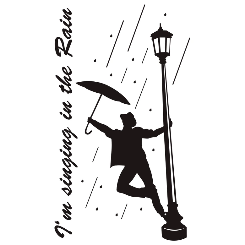 Sticker mural - Chantons sous la Pluie 1 