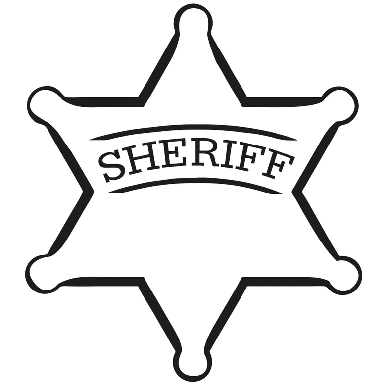 Sheriff´s Star Wall sticker 