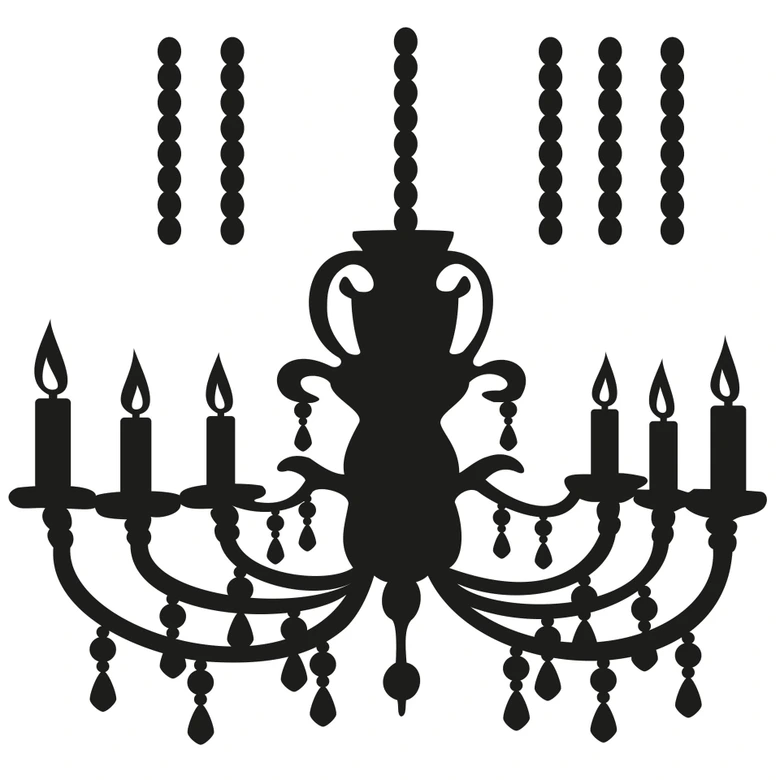 Wandtattoo Kronleuchter 