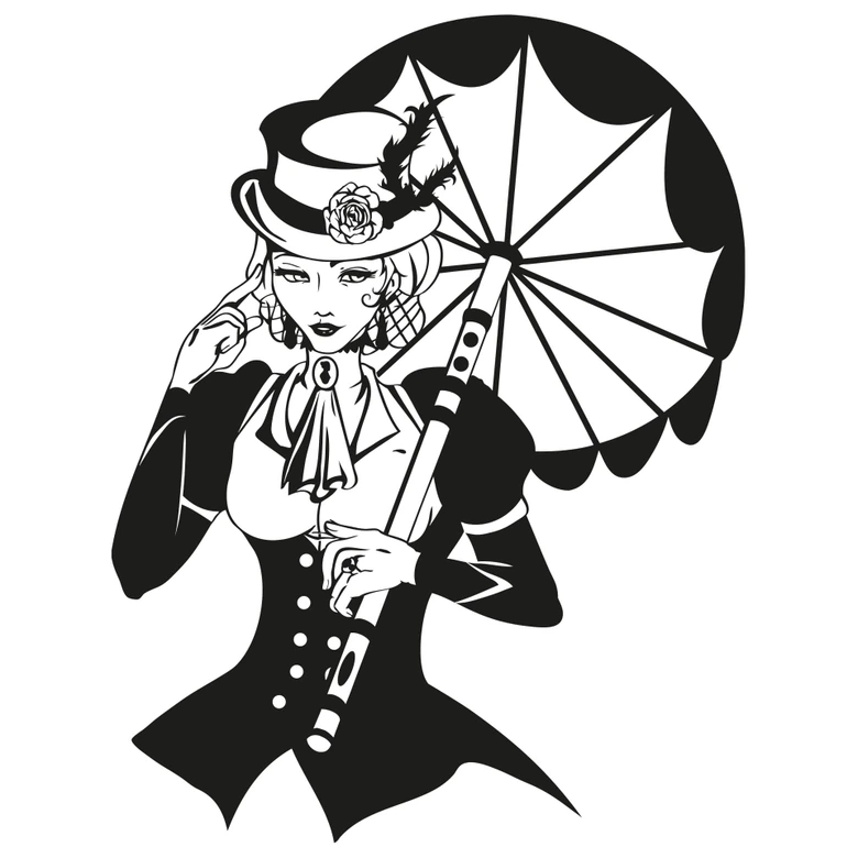 Victorian Lady Wall sticker 