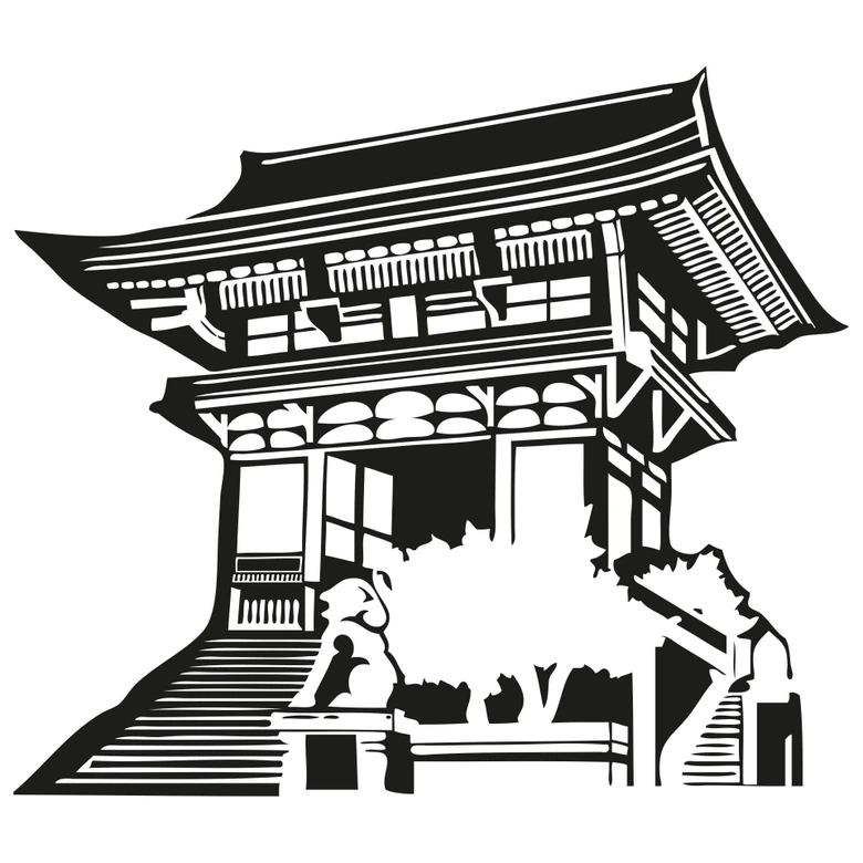Wandtattoo Tempel 