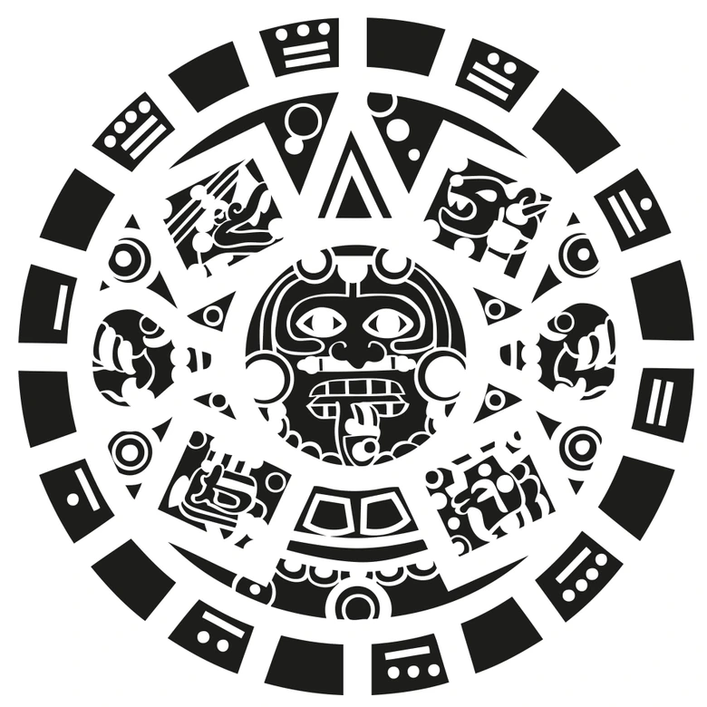 Sticker mural - Masque Maya 