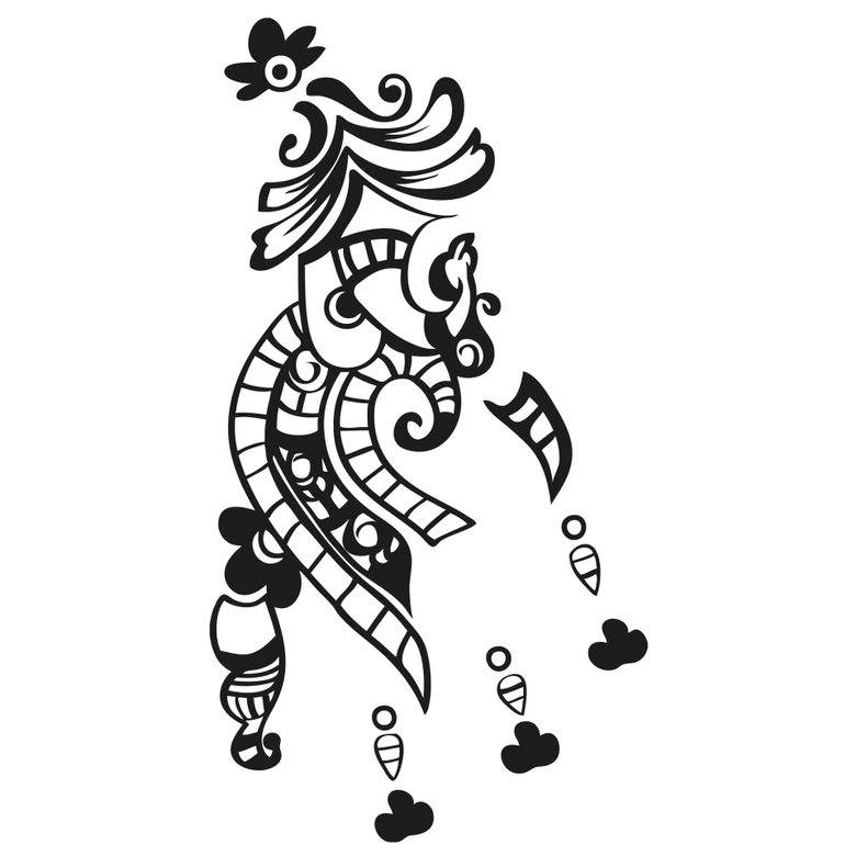 Sticker mural - Indien Henna 