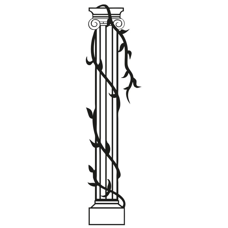 Wandtattoo Säule mit Ranke 