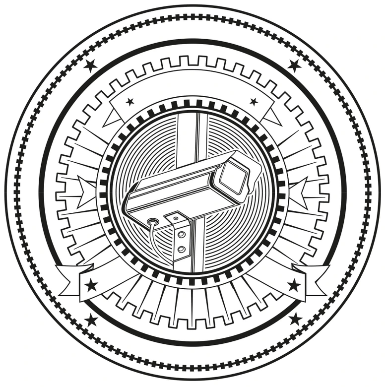 Wandtattoo Überwachungskamera 