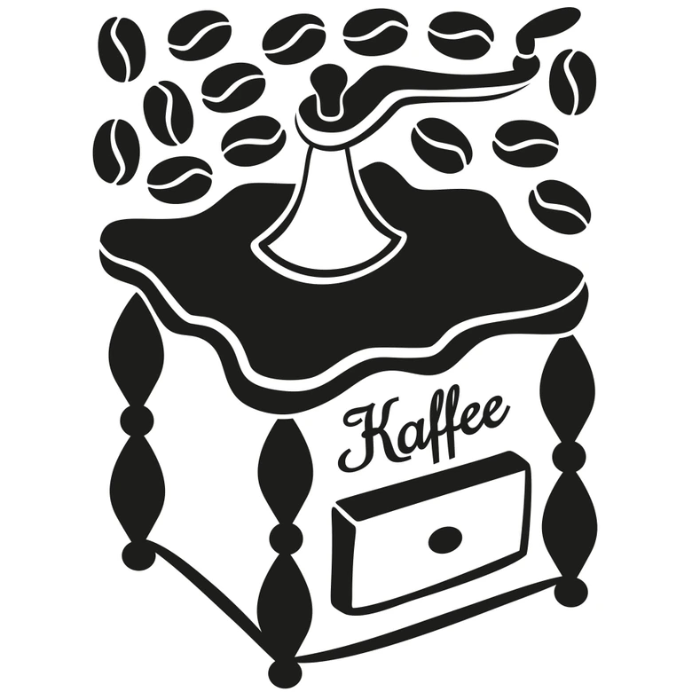 Wandtattoo Kaffeemühle 