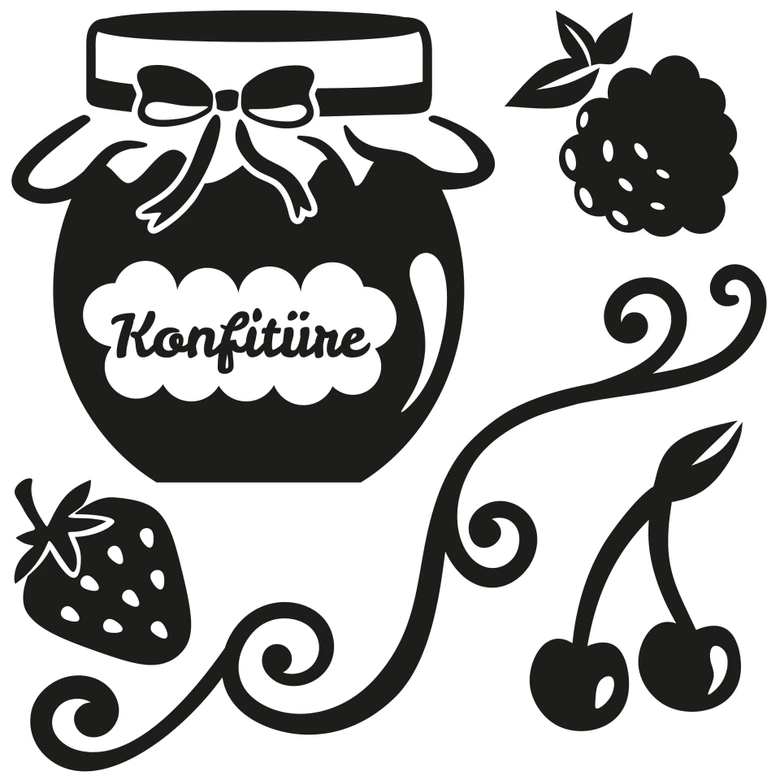 Wandtattoo Konfitüre Waldfrüchte 