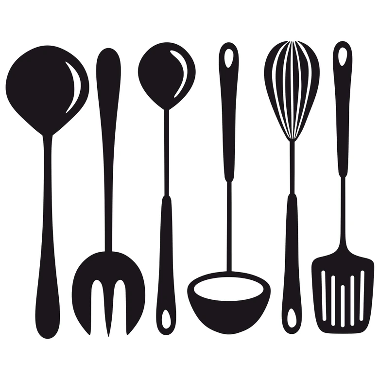 Sticker mural - Ustensiles de cuisine 