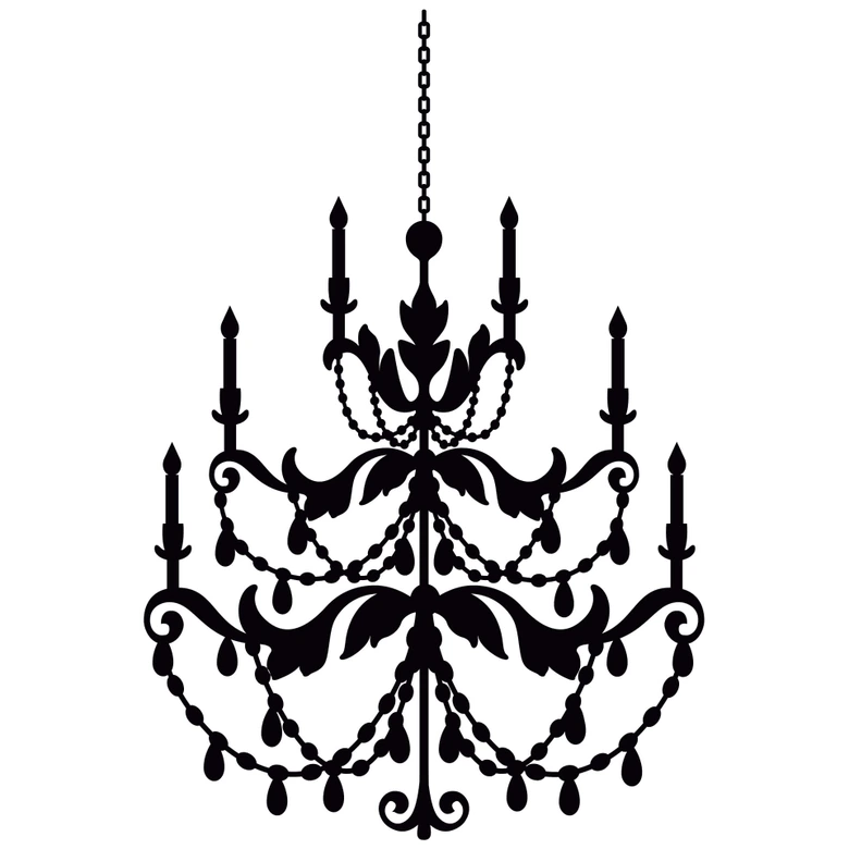 Wandtattoo Kronleuchter 2 