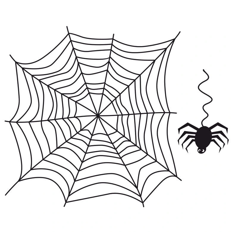 Muursticker Spinnenweb 