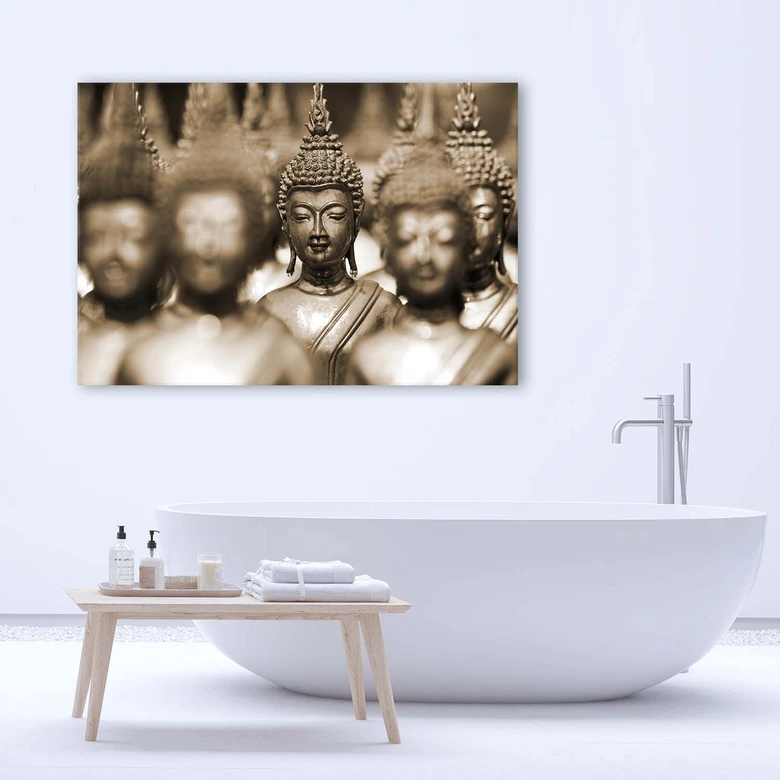 Leinwandbild, Buddha Braun Zen 